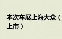 本次车展上海大众（上海大众NMS上海车展上市）