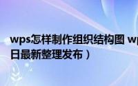 wps怎样制作组织结构图 wps怎样制作组织结构图（5月28日最新整理发布）