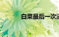 白菜最后一次浇水在什么时候