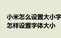 小米怎么设置大小字体 在使用小米浏览器时怎样设置字体大小
