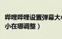 哔哩哔哩设置弹幕大小（哔哩哔哩直播弹幕大小在哪调整）