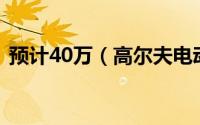 预计40万（高尔夫电动车将于2021年入华）