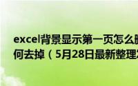 excel背景显示第一页怎么删除 excel中出现第一页背景如何去掉（5月28日最新整理发布）