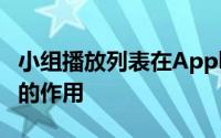 小组播放列表在AppleMusic概念中起着重要的作用