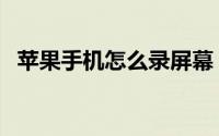 苹果手机怎么录屏幕（苹果手机怎么录屏）