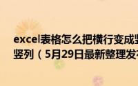 excel表格怎么把横行变成竖列 如何将excel中表格横行变竖列（5月29日最新整理发布）
