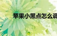 苹果小黑点怎么调出来（苹果小黑）