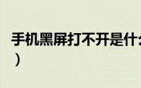 手机黑屏打不开是什么原因（手机黑屏打不开）