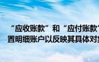 “应收账款”和“应付账款”根据债权人和债务人的名称设置明细账户以反映其具体对象()