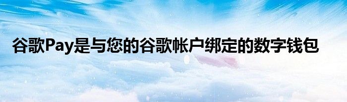 谷歌Pay是与您的谷歌帐户绑定的数字钱包