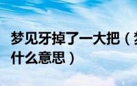 梦见牙掉了一大把（梦到牙齿脱落了一大把是什么意思）