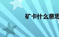 矿卡什么意思（矿卡解释）