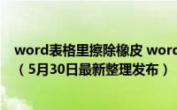 word表格里擦除橡皮 word2013中表格的橡皮擦使用方法（5月30日最新整理发布）