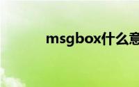 msgbox什么意思（msgbox）