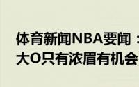 体育新闻NBA要闻：谁能防住昨天的字母哥大O只有浓眉有机会
