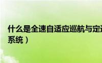 什么是全速自适应巡航与定速巡航（什么是全速自适应巡航系统）