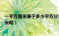 一平方厘米等于多少平方分米（一平方厘米等于多少平方分米呢）