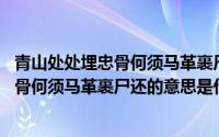 青山处处埋忠骨何须马革裹尸还的意思五年级 青山处处埋忠骨何须马革裹尸还的意思是什么 