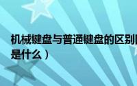 机械键盘与普通键盘的区别图（机械键盘与普通键盘的区别是什么）