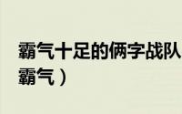 霸气十足的俩字战队名字（2个字的战队名字霸气）