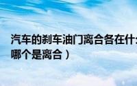 汽车的刹车油门离合各在什么位置（哪个是刹车哪个是油门哪个是离合）