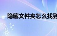 隐藏文件夹怎么找到（隐藏文件夹方法）