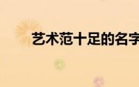 艺术范十足的名字（文艺范的店名）