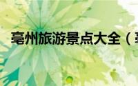 亳州旅游景点大全（亳州市十大旅游景点）