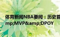 体育新闻NBA要闻：历史首人字母哥包揽进步最快球员&MVP&DPOY