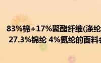 83%棉+17%聚酯纤维(涤纶)的衣服会起球吗?（68.7%粘纤 27.3%锦纶 4%氨纶的面料会起球吗）