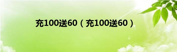 充100送60（充100送60）