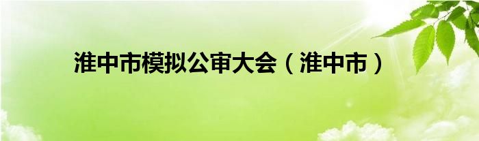 淮中市模拟公审大会（淮中市）