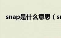 snap是什么意思（snap英语是什么意思）