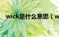 wick是什么意思（wick英语是什么意思）