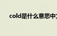 cold是什么意思中文（cold怎么翻译）