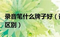 录音笔什么牌子好（讯飞录音笔和搜狗录音笔区别）