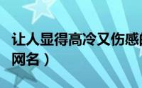 让人显得高冷又伤感的名字（高冷而又伤感的网名）