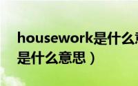 housework是什么意思（housework英语是什么意思）