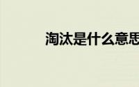 淘汰是什么意思（淘汰的释义）