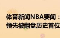 体育新闻NBA要闻：难受保罗4次系列赛2-0领先被翻盘历史首位
