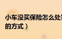小车没买保险怎么处罚（小车没买保险怎处罚的方式）