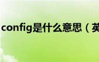 config是什么意思（英语config是什么意思）