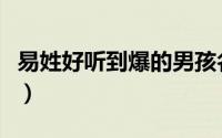 易姓好听到爆的男孩名字（易姓男生名字精选）