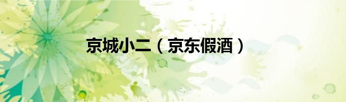  京城小二（京东假酒）