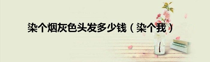 染个烟灰色头发多少钱（染个我）