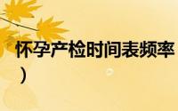 怀孕产检时间表频率（怀孕产检时间表和项目）