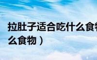 拉肚子适合吃什么食物食谱（拉肚子适合吃什么食物）