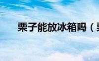栗子能放冰箱吗（栗子能不能放冰箱）