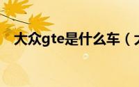 大众gte是什么车（大众GTE是什么意思）