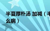半夏厚朴汤 加减（半夏厚朴汤加减能治疗什么病）